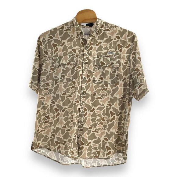 Ocean Coast Men's Casual Short Sleeve Button-Down Shirt Brown Size 2XLT - Picture 1 of 3